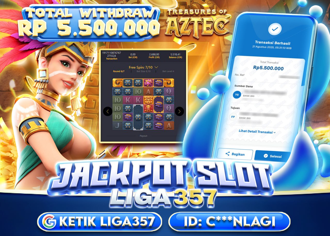 C***NLAGI JACKPOT SLOT TREASURE OF AZTEC Rp 5.000.000 - LUNAS